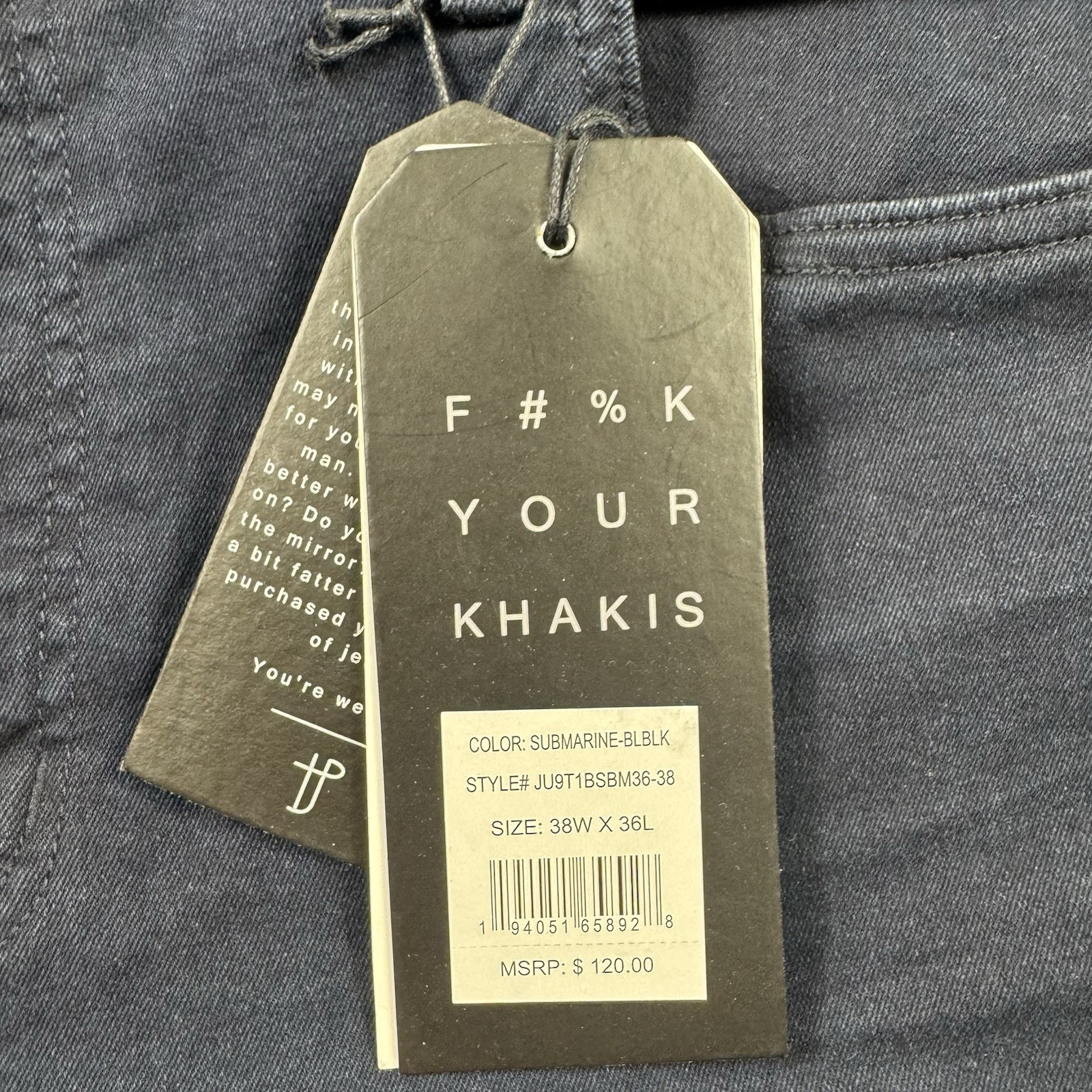 The Perfect Jean Submarine Blue Slim Fit Straight Fit Jean Size 38x36 Nwt — image 5 of 6